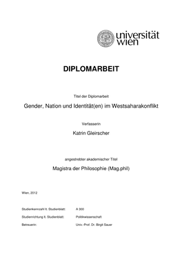 Diplomarbeit