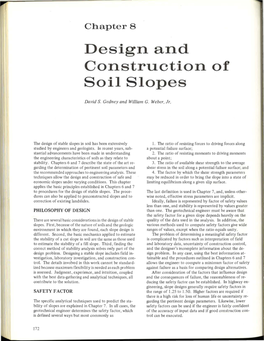 Design and Construction of Soil Slopes