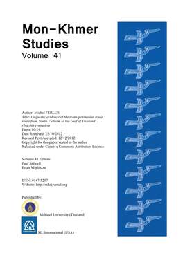 Mon-Khmer Studies