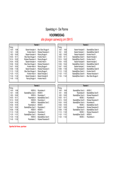 170312 Speelschema Peanuts 2016-2017 Noord