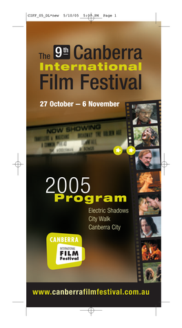 Canberra International Film Festival 27 October – 6 November