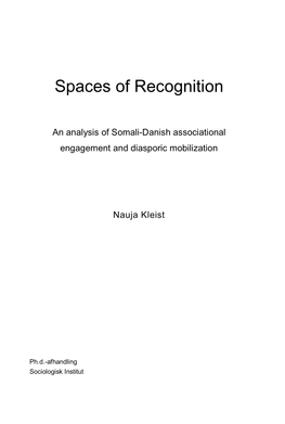 Spaces of Recognition