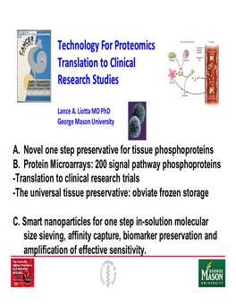 Technology for Proteomics Translation to Clinical Research