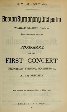 Boston Symphony Orchestra Concert Programs, Season 25,1905-1906, Trip