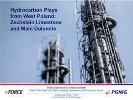 Hydrocarbon Plays from West Poland: Zechstein Limestone and Main Dolomite