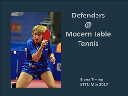Defenders@Modern Table Tennis
