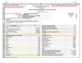 Annual Statement of Affairs for the Fiscal Year Ending