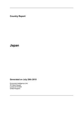 Country Report Japan July 2015