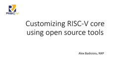 Customizing RISC-V Core Using Open Source Tools