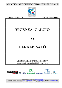 VICENZA CALCIO Vs FERALPISALÒ