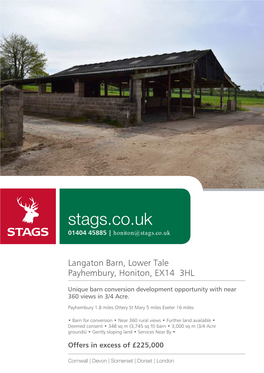 Langaton Barn, Lower Tale Payhembury, Honiton, EX14 3HL