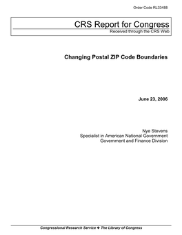 Changing Postal ZIP Code Boundaries