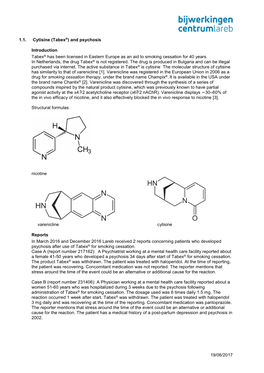 Tabex®) and Psychosis