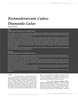 Diamanda Galas Hilmi TEZGÖR*