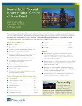 Peacehealth Sacred Heart Medical Center at Riverbend