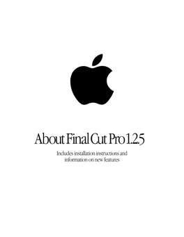 About Final Cut Pro 1.2.5