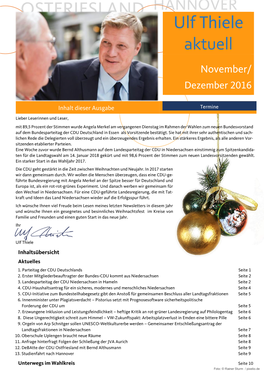 Ausgabe November/ Dezember 2016