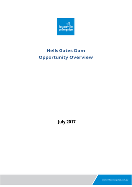 Hells Gate Dam Feasibility Study Overview