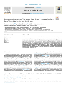 Environmental Evolution of the Basque Coast Geopark Estuaries (Southern Bay of Biscay) During the Last 10,000 Years