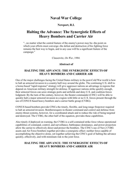 Halting the Advance: the Synergistic Effects of Heavy Bombers and Carrier Air