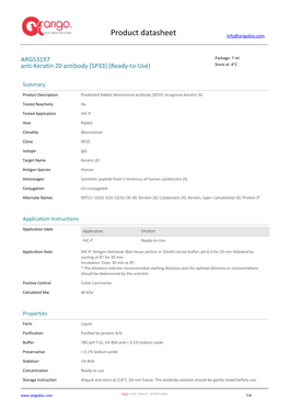 Anti-Keratin 20 Antibody [SP33] (Ready-To-Use) (ARG53197)