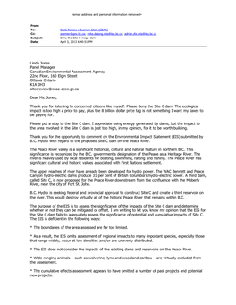 Linda Jones Panel Manager Canadian Environmental Assessment Agency 22Nd Floor, 160 Elgin Street Ottawa Ontario K1A 0H3 Sitecreview@Ceaa-Acee.Gc.Ca