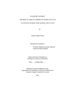 The Rise of African-American Nurse Faculty at Lincoln
