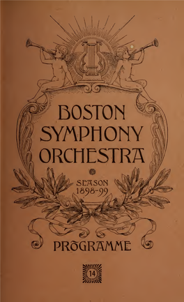 Boston Symphony Orchestra Concert Programs, Season 18, 1898