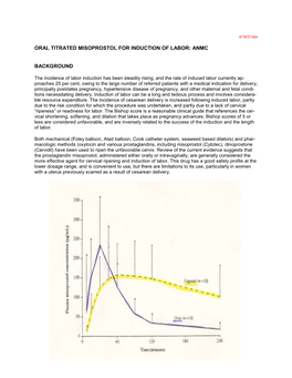 Oral Titrated Misoprostol for Induction of Labor: Anmc