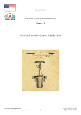 Historical Introduction on Fusible Alloys