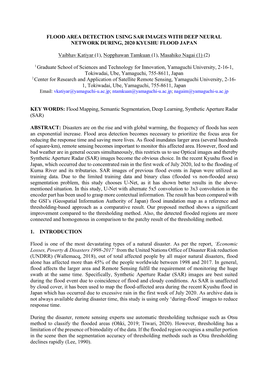 Flood Area Detection Using Sar Images with Deep Neural Network During, 2020 Kyushu Flood Japan