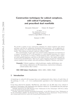 Construction Techniques for Cubical Complexes, Odd Cubical 4-Polytopes