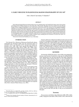 1. Early Miocene to Pleistocene Diatom Stratigraphy of Leg 1451