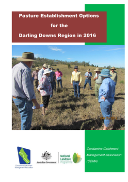 Pasture Establishment Options for the Darling Downs Region in 2016