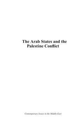 The Arab States and the Palestine Conflict