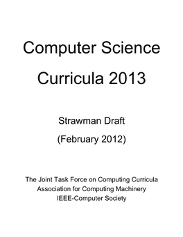 Computer Science Curricula 2013