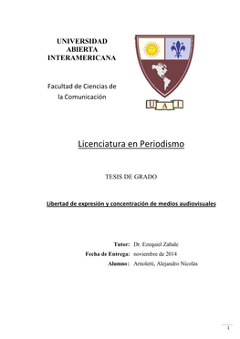 Licenciatura En Periodismo