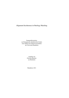 Alignment Incoherence in Ontology Matching