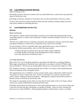 3.0 Land Measurements Review