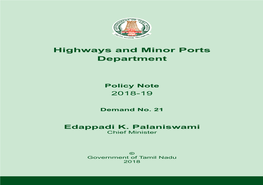 Highways and Minor Ports Department