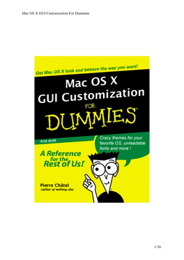 Mac OS X GUI Customization for Dummies 1/36
