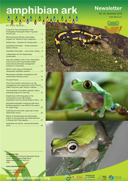 Amphibian Ark Newsletter