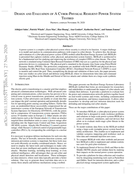 Design and Evaluation of a Cyber-Physical Resilient Power