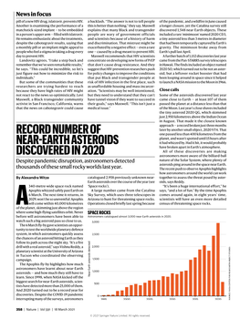 Record Number of Near-Earth Asteroids