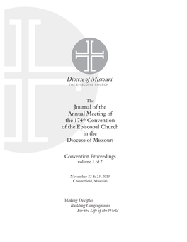 Journal of the Annual Meeting of the 174Th Convention of the Episcopal Church in the Diocese of Missouri