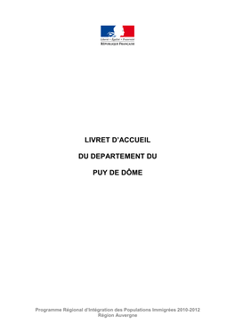 Livret D'accueil 63