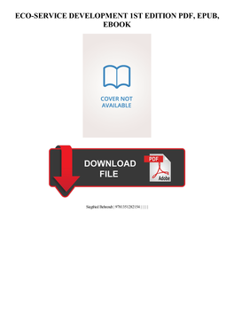 PDF Download Eco-Service Development 1St Edition Ebook Free