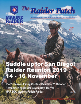 Raider Patch Magazine of the Marine Raider Association