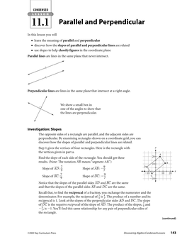 Parallel and Perpendicular