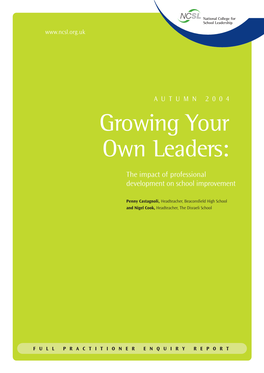 Growing Your Own Leaders